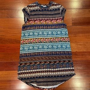 Urban outfitters novella royale printed geometric T-shirt dress festival XS